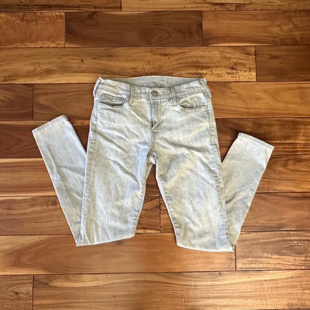 True Religion Abbey Skinny Jeans Light Wash Size 28